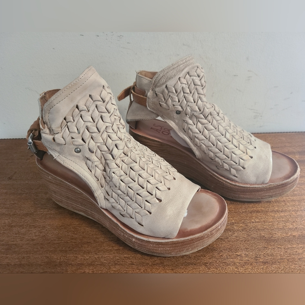 A.S.98 Newbury Wedge Sandals Size 37